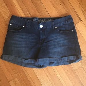 Express Jean Shorts Dark Denim Sz 12 EUC